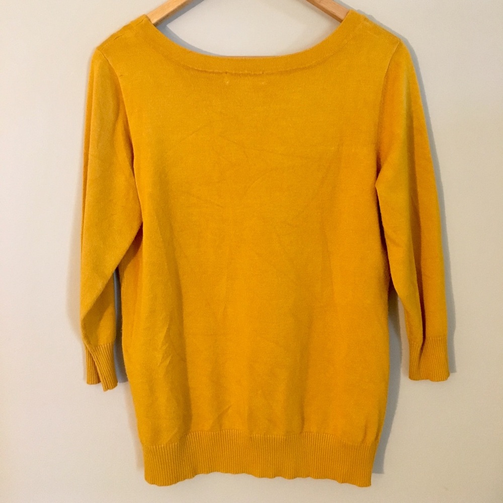 Women's Mustard Sweater Joseph A - Picture 2 of 3